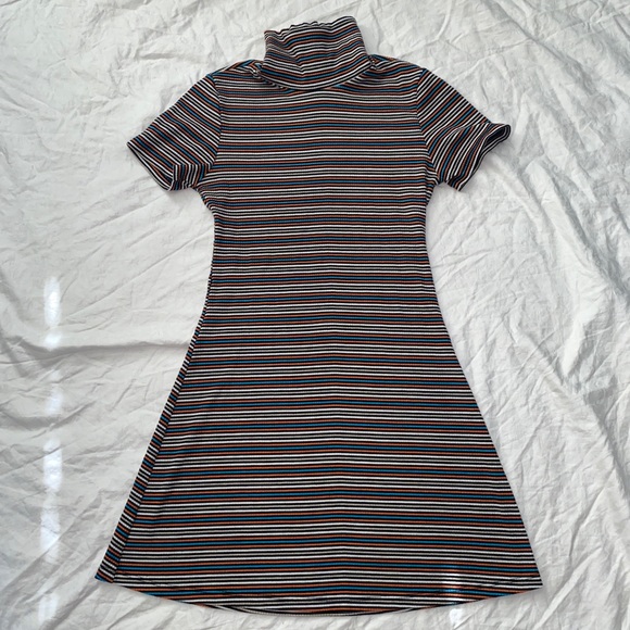 Le Lis Women Orange Casual Dress Stretch Turtleneck Dress SZ S - Picture 6 of 8